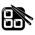 Sushi icon, simple black style Royalty Free Stock Photo