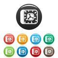 Sushi icons set color vector Royalty Free Stock Photo