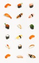 Sushi isolated Royalty Free Stock Photo