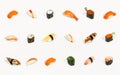 Sushi isolated Royalty Free Stock Photo