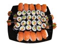 Sushi isolated on the white background Royalty Free Stock Photo