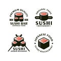 Sushi japanese food restaurant design logo collection Royalty Free Stock Photo