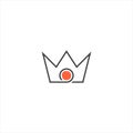 Sushi king, crown sushi. Vector logo icon template