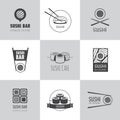 Sushi logotypes vector set. Sushi logotypes vector set.