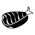 Sushi lunch icon, simple black style Royalty Free Stock Photo