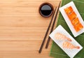 Sushi maki and shrimp sushi Royalty Free Stock Photo