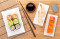 Sushi maki and shrimp sushi Royalty Free Stock Photo