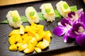 Sushi mango and sticky rice Royalty Free Stock Photo