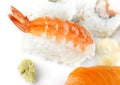 Sushi Meal on white plate Royalty Free Stock Photo