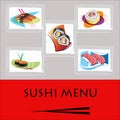 Sushi menu