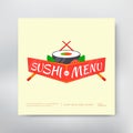 Sushi menu cover