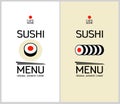 Sushi menu design template.