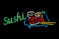 Sushi Neon Sign Royalty Free Stock Photo