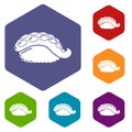 Sushi octopus icon, simple black style Royalty Free Stock Photo