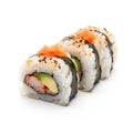 Sushi Philadelphia, Maki Roll with Salmon, Rice, Nori and Cheese, Traditional Japanese food