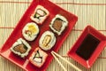 Sushi pieces Royalty Free Stock Photo