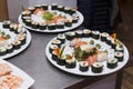 Sushi on a plate