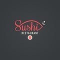 Sushi restaurant design. Fish menu background.