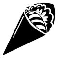 Sushi restaurant icon, simple black style Royalty Free Stock Photo