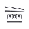 Sushi restaurant line icon concept. Sushi restaurant vector linear illustration, symbol, sign Royalty Free Stock Photo