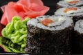 Sushi, rice, food, fish, seaweed, japanese, eating, culture Royalty Free Stock Photo