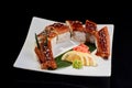 Sushi Roll drakon with eel fish Royalty Free Stock Photo