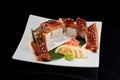 Sushi Roll drakon with eel fish Royalty Free Stock Photo