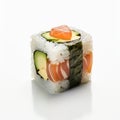 Hyperrealism Photography Of Multilayered Sushi With Salmon, Avocado, And Cucumber