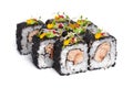 Sushi Roll isolated on a white background Royalty Free Stock Photo