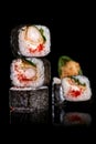 Sushi roll maki futo japanese food. Sushi menu. Japanese food. Royalty Free Stock Photo