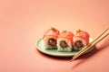 Sushi roll in minimal style.