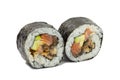 Sushi roll in nori isolated on white background Royalty Free Stock Photo
