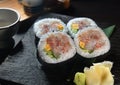 Sushi roll platter Royalty Free Stock Photo