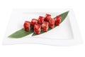 Sushi Roll with Red Flying Fish Roe Royalty Free Stock Photo