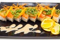 Sushi Roll with salamon Royalty Free Stock Photo