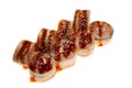 A sushi roll set with Anguillidae Royalty Free Stock Photo
