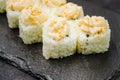 Sushi roll with vegetables. Japanese food. 34 Royalty Free Stock Photo