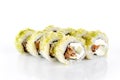 Sushi roll on white background Royalty Free Stock Photo