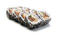 Sushi rolls isolated on white background Royalty Free Stock Photo