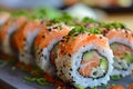 Sushi rolls, a Japanese culinary delight