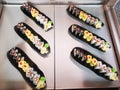 Sushi rolls snack delicacy japanese cuisine