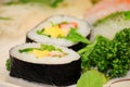 Sushi Rolls on White Background