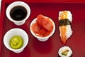 Sushi,sashimi,Maki Japanese cuisine. Royalty Free Stock Photo