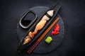 Sushi sashimi set closeup Royalty Free Stock Photo