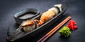 Sushi sashimi set closeup Royalty Free Stock Photo