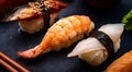 Sushi sashimi set closeup Royalty Free Stock Photo