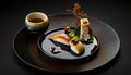 Sushi - Savor the Taste of Japan: Mouthwatering Sushi Rolls with Fresh Salmon and Caviar on Top - ai generated