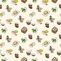 Sushi seamless pattern