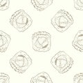 Sushi seamless pattern