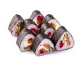 Sushi seaweed group on white Royalty Free Stock Photo